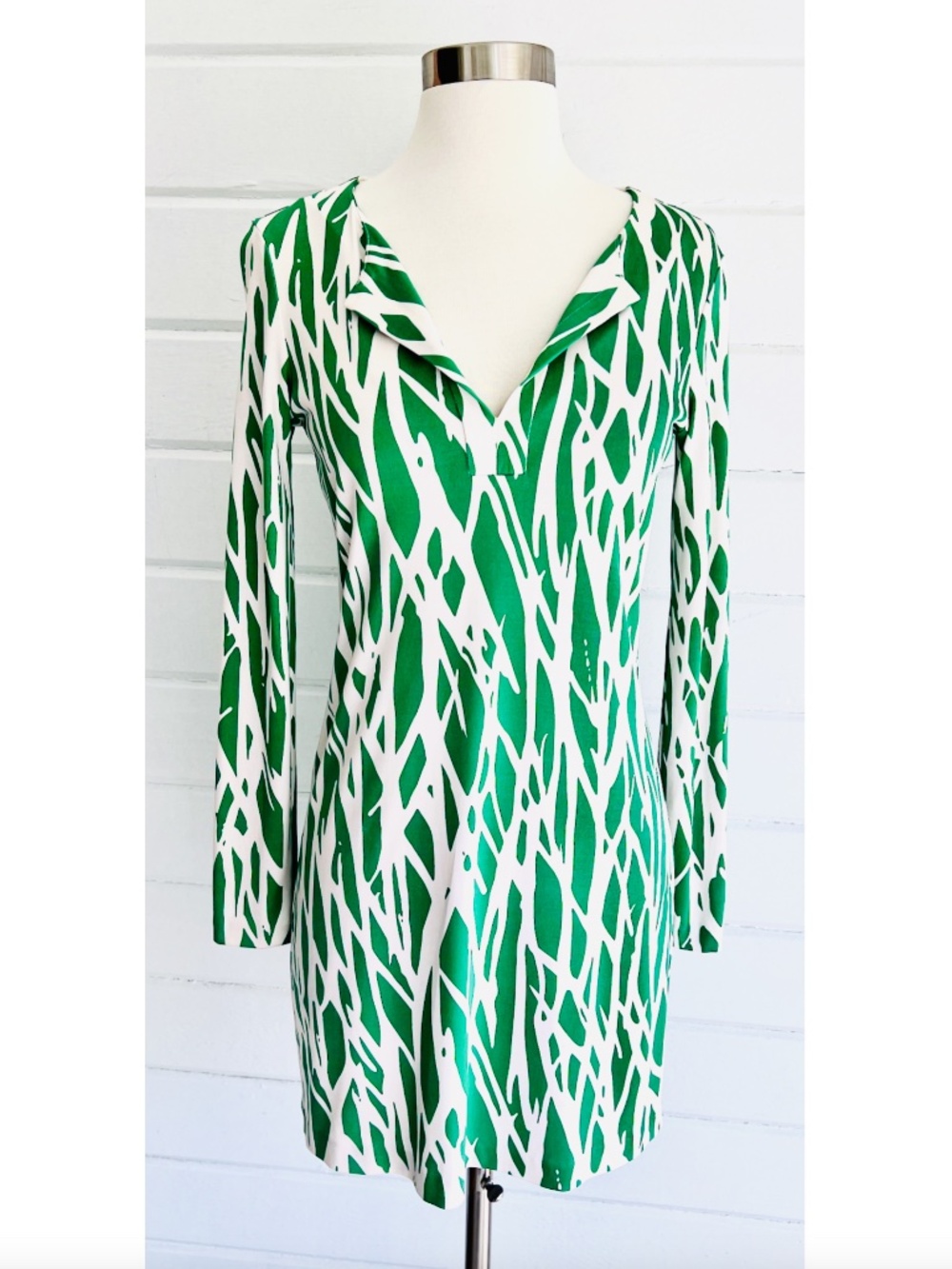 DIANE VON FURSTENBERG Twigs Reina Dress in Green - 4
